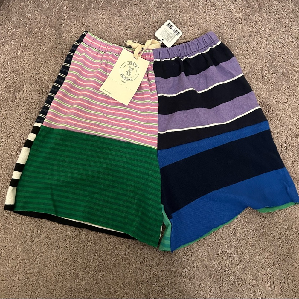 Urban Renewal Vintage Cotton Color Block Shorts